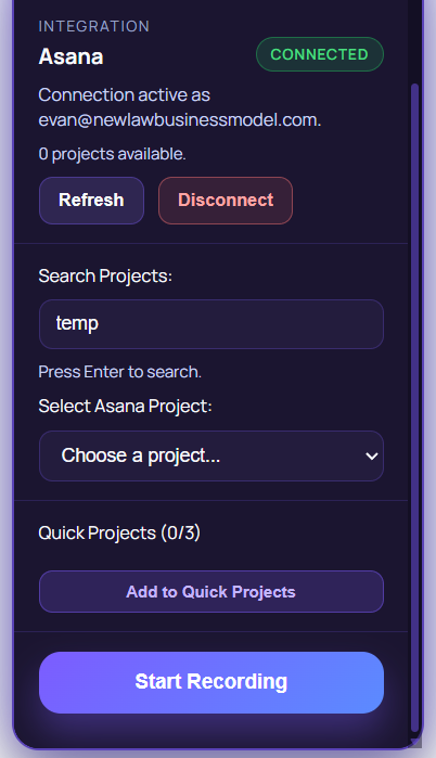 TaskWhip Asana Integration